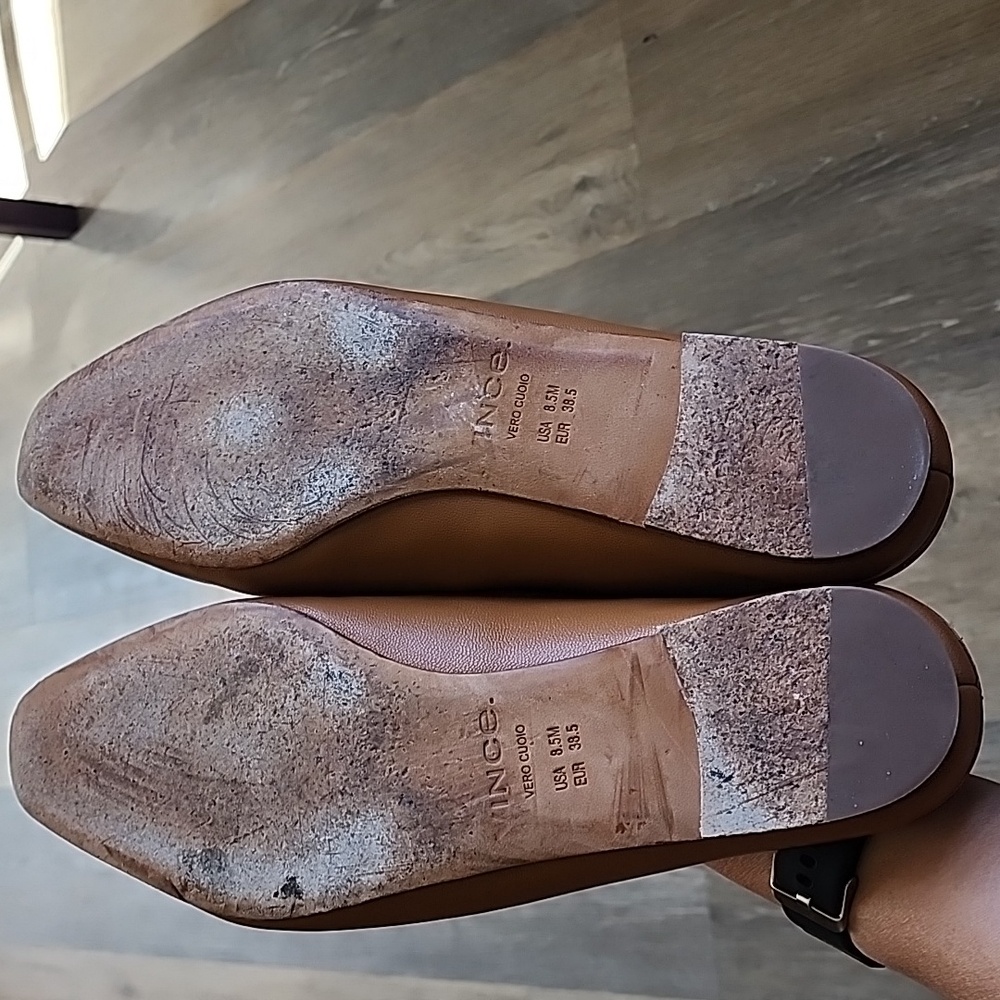 Vince Brown Leather women's Flats - Picture 10 of 11